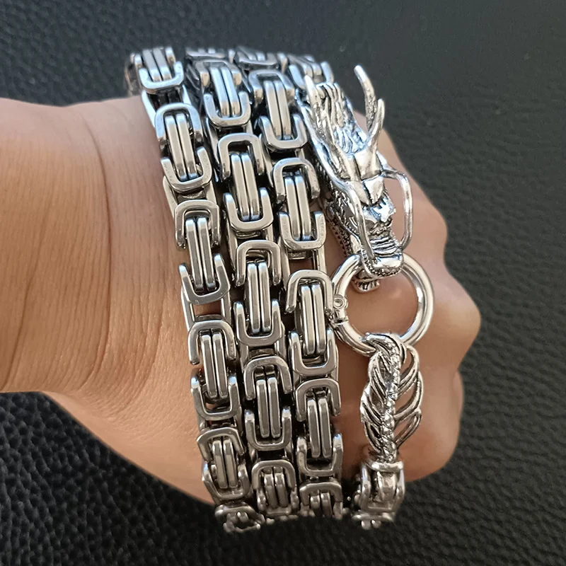 1M Dragon Self Defense Bracelet Fashion Hip Hop Personal Security Protection Whip Men Women Universal Stainless Steel