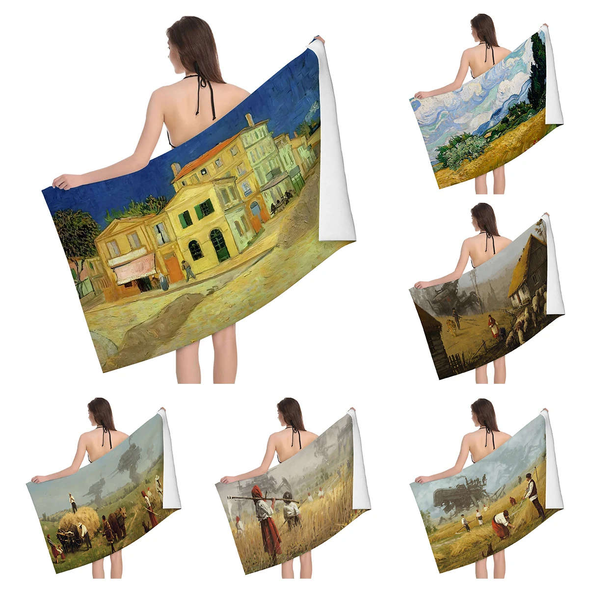 Home bath towels for the body towels Landscape animals bathroom quick drying microfiber beach towel man women large sports towel