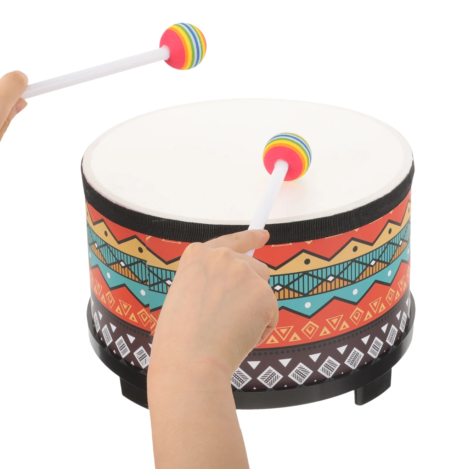 Martello Orff Tamburo da pavimento Giocattoli per bambini Strumento musicale a percussione Bambini in legno