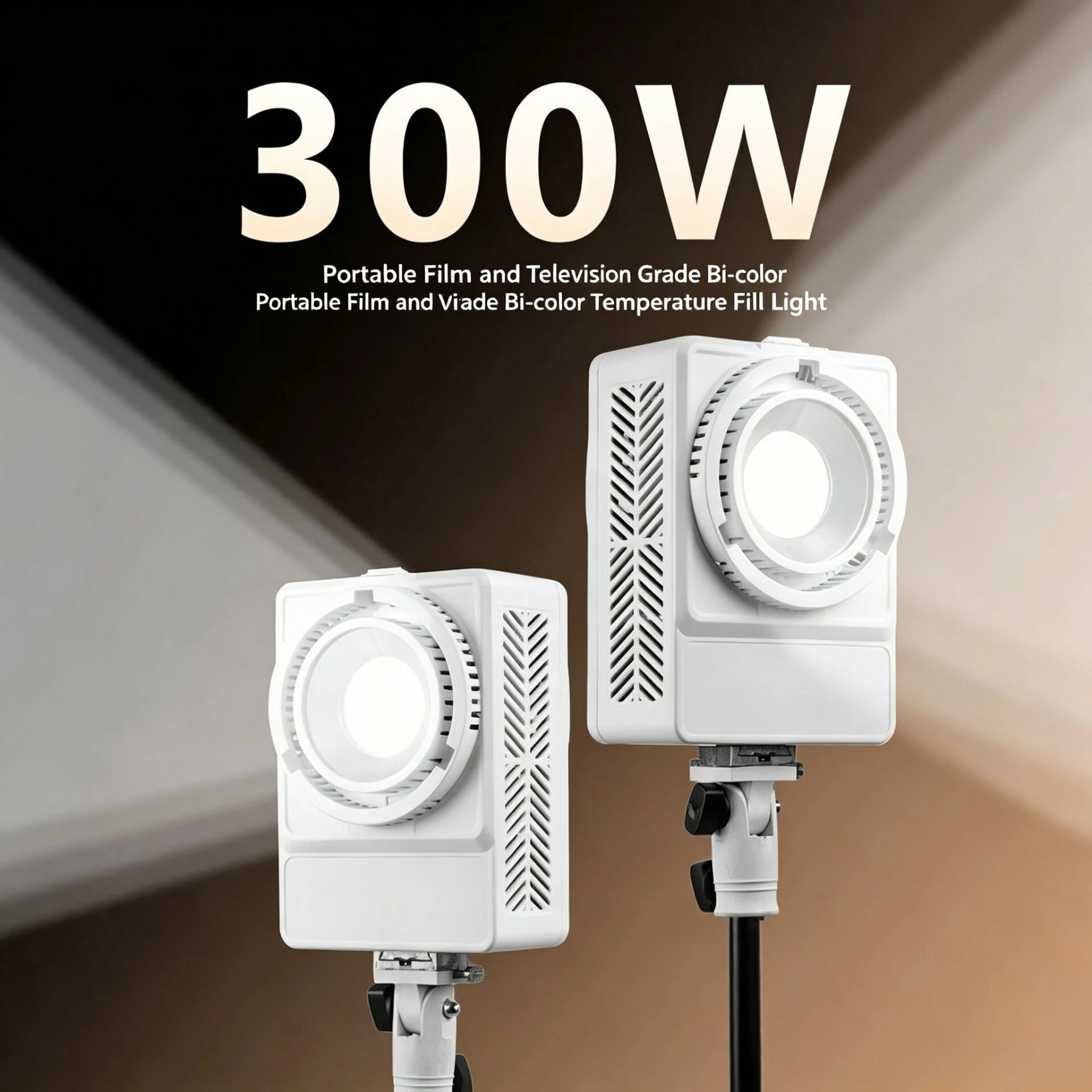 300W COB Bi-Color Video Light Photography Studio Lamp with APP Remote Control for Continuous Live Streaming And Photo Shooting