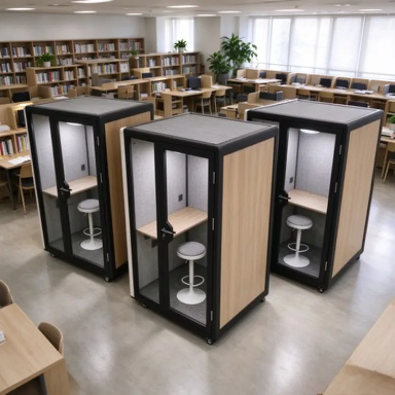 Custom Made  Acoustic Small Cabin Soundproof Privacy Noise Cancelling Office Phone Booths Work Meeting Office-booth Pod