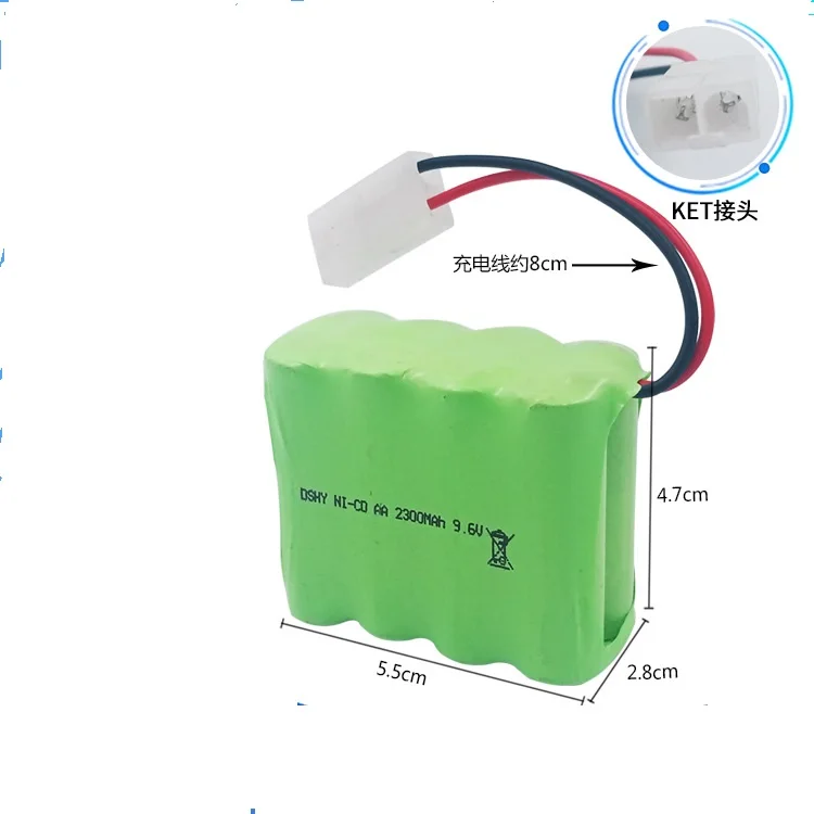 9.6V 2300mAh H Ni-MH AA แบตเตอรี่ไฟฟ้าของเล่นรถ Telerobot เรือรีโมทคอนโทรลถัง