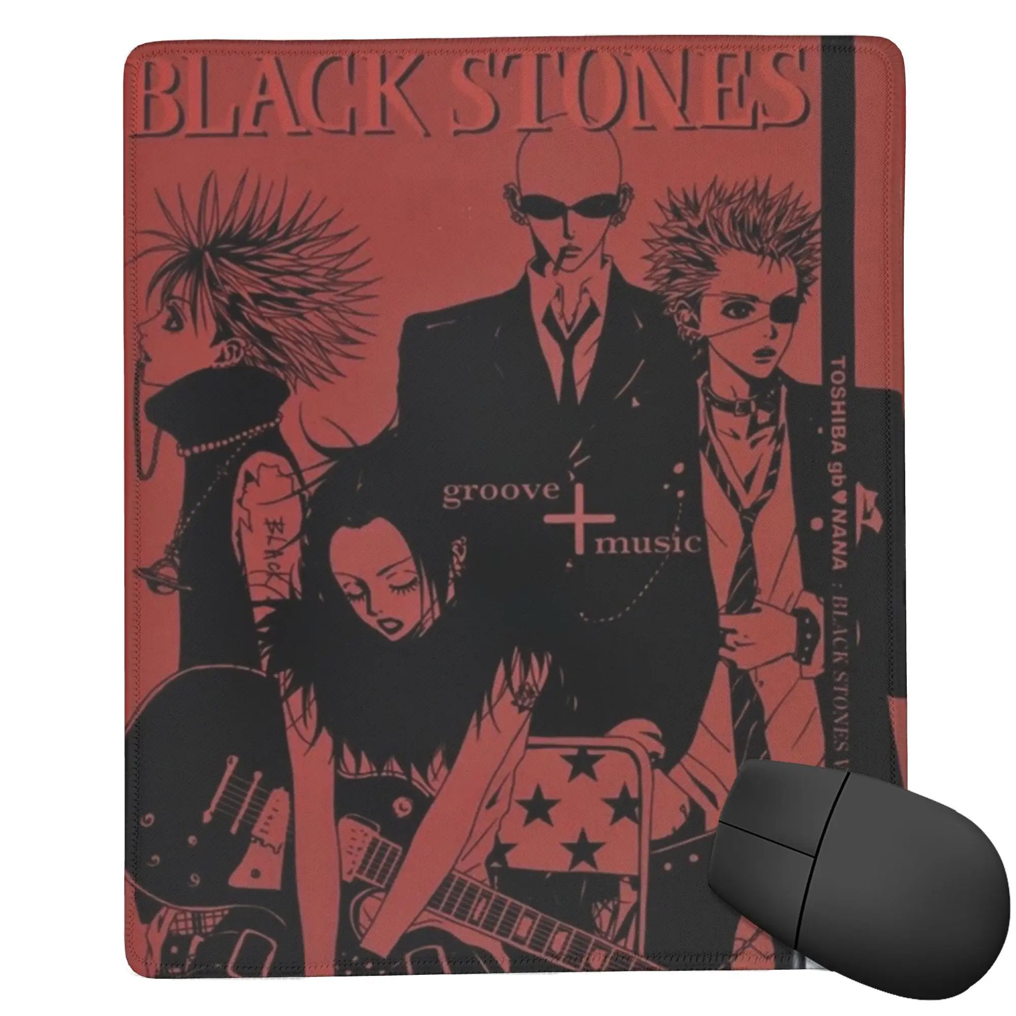 

,Nana The Black Stones Коврик для клавиатуры и мыши Коврик для мыши Игровой печать Коврик для компьютерной мыши
