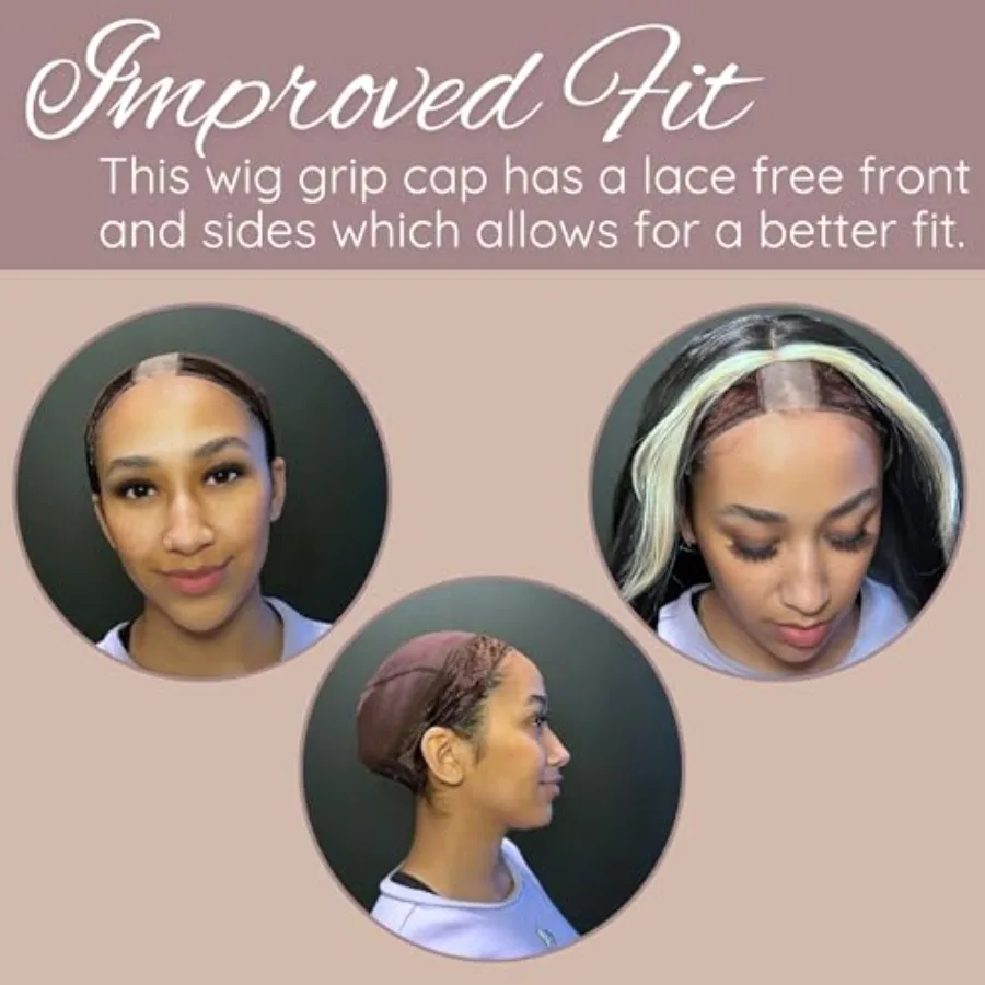 قبعة شعر مستعار دانتيل عالمية للشعر البشري والشعر المستعار الاصطناعي، شريط ناعم وشفاف مكشوف الأذن مع مقاس آمن، مثالي للاستخدام اليومي