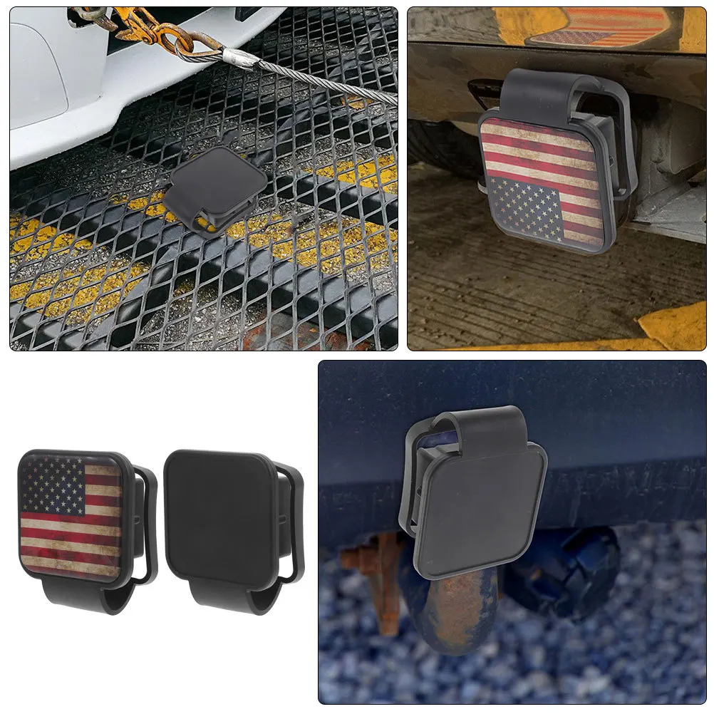 

2pcs Trailer Hitch Cover Durable Rubber Silicone Tow Cap Easy Install No Tools Required For Cars Trucks Vehicles Car Hitch