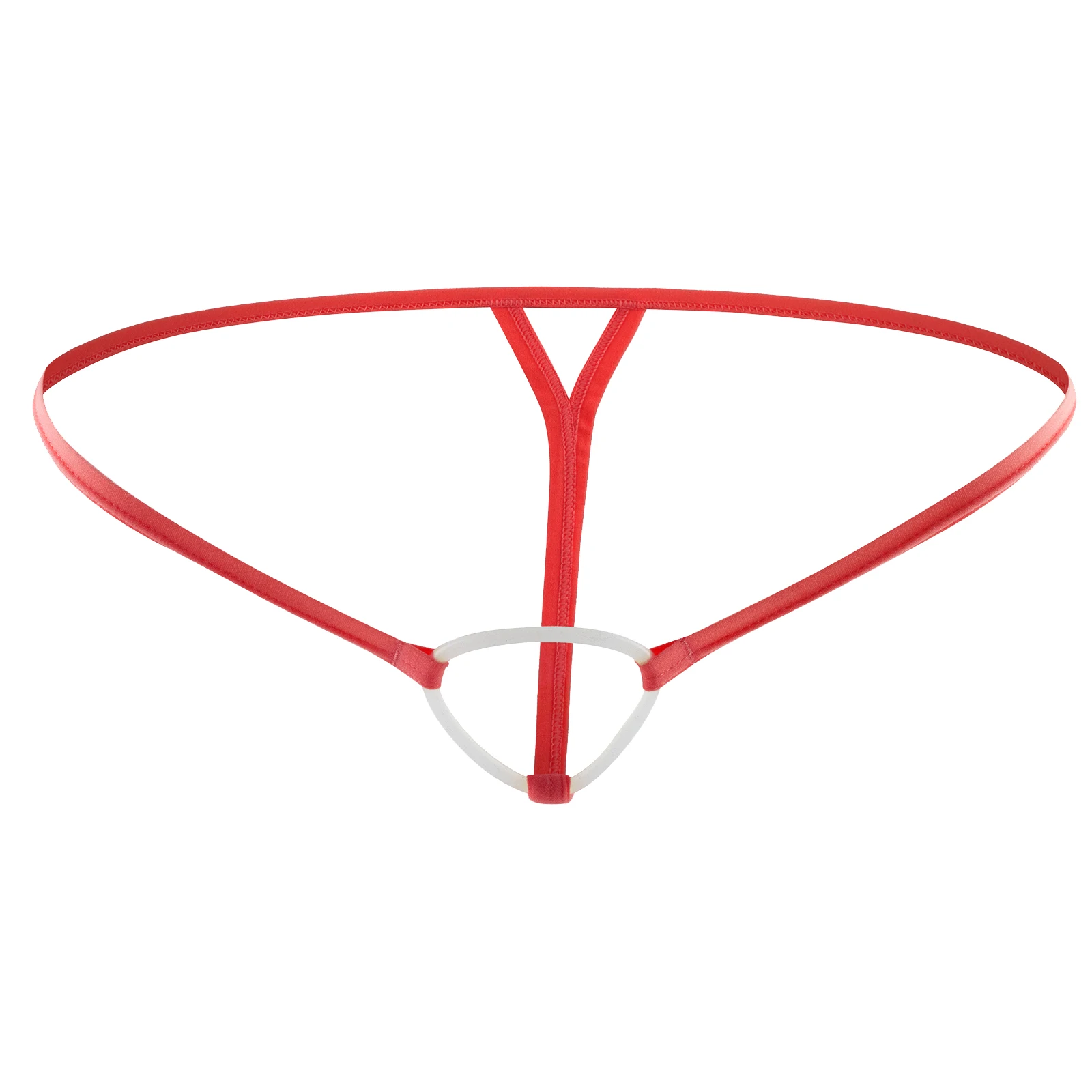 CLEVER-MENMODE Pénis Silicone Cockring String Hommes Sexy G String Sous-Vêtements 7.0 Lingerie Culotte T-back Slip homme Bikini