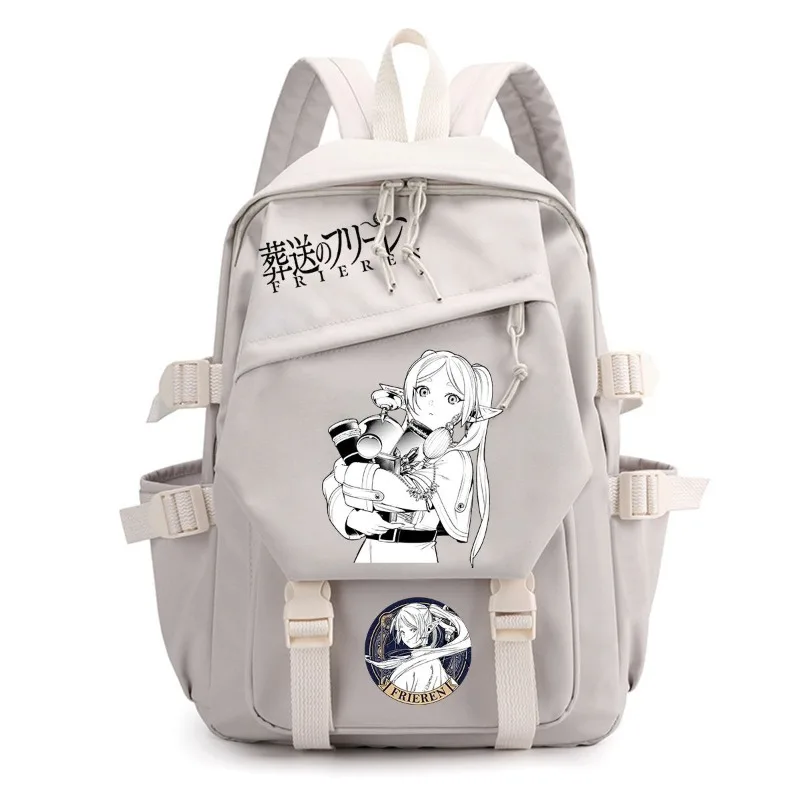 Frieren: Beyond Journey's End Anime marchandise motif de dessin animé bidimensionnel bande dessinée sac à dos étudiant sac d'école cadeau unisexe