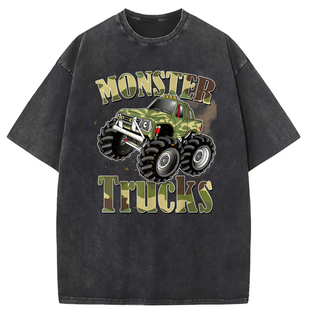 

Monster Trucks Man Vintage Printed T Shirts Funny Funky Young Sweatshirts Long Sleeve Tshirts Men Cosie Rertro T Shirts