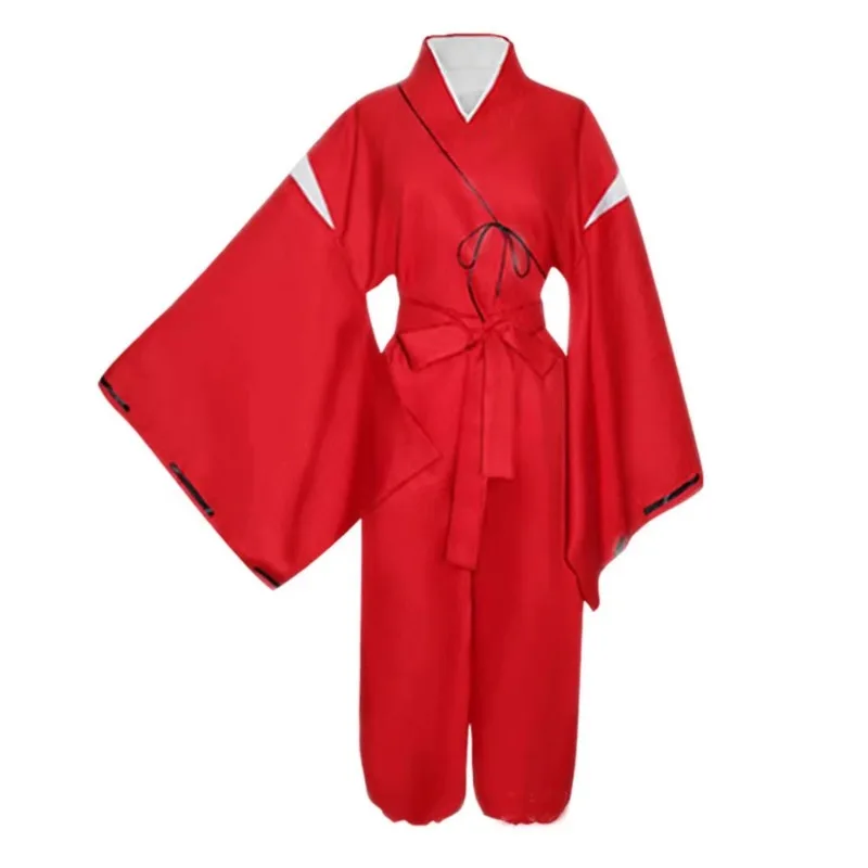 Cosplay Anime Girl Boys Inuyasha Kikyo Kimono Costumes Sets Uniform Dress Halloween Carnival Dress Up Outfits Party Disfraz