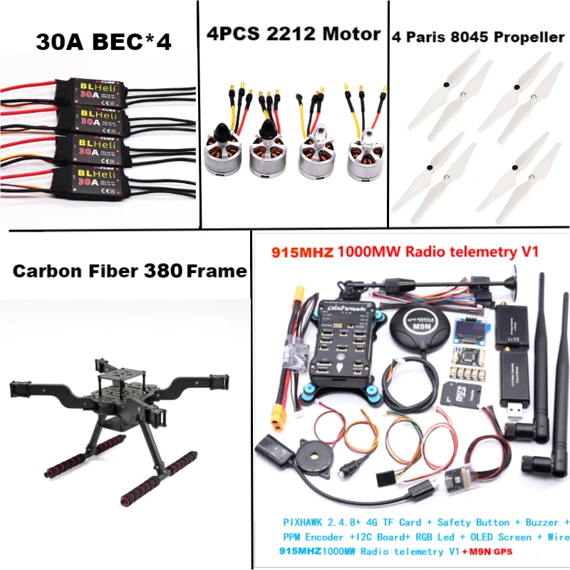 RctoSky 2.4.8 M9N Open source new smart drone FLY 380 MM quadrotor upturned rack