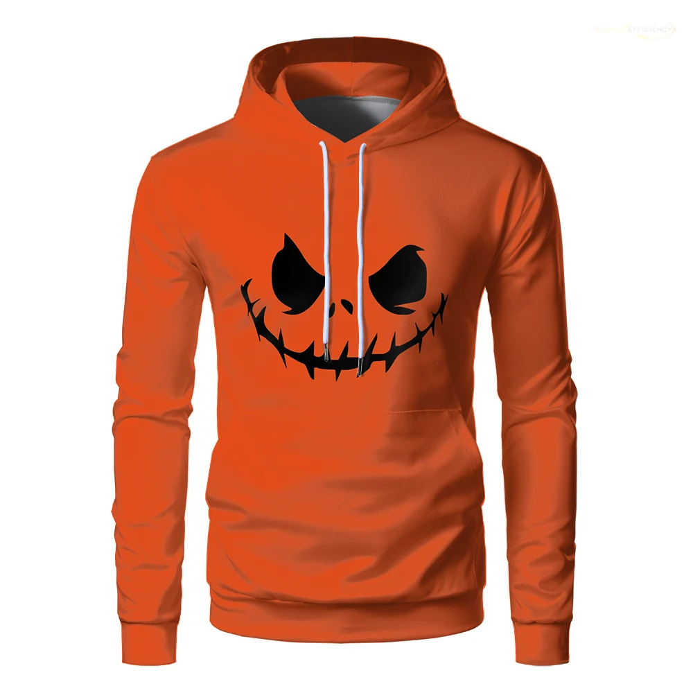 2024 New Halloween Pumpkin Hoodie Horror Fun Atmosphere 3D Print Casual Pullover Unisex Children's Large Size Fashion Sweatshirt