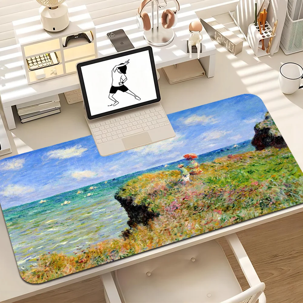 Claude Monet Art Painting My Favorite Large Sizes DIY Custom Mouse Pad Mat Size For Game Keyboard Pad