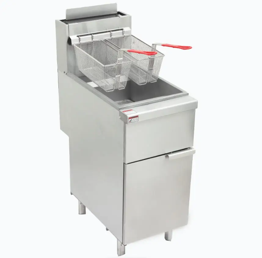 High Efficiency Stainless Steel Commercial Gas Fryer Heavy Duty 4 Burner Gas Fryer Machine For Restaurant & Food Truck