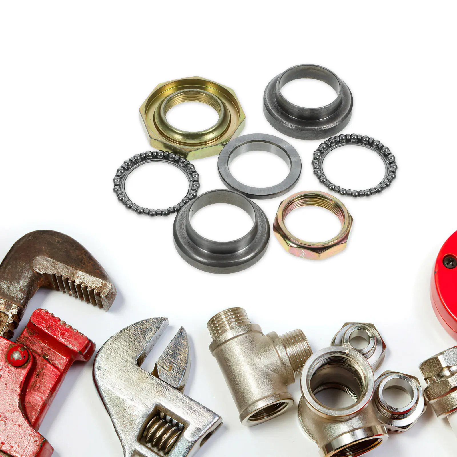 

1 Set Steering Stem Bearings For Children Fork Neck Bearing Replacement Parts Durable Iron Material Smooth Steering Control