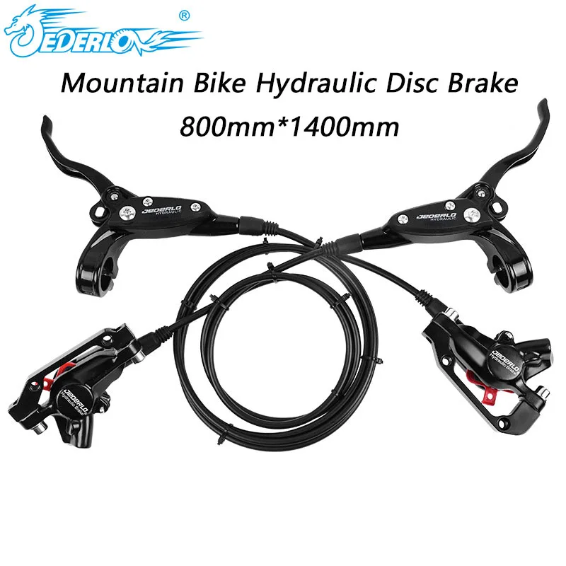 

JEDERLO Bicycle hydraulic brake MTB Oil Disc Brakes Dual-piston hydraulic disc brake 160mm rotor IS PM Mount Bicycle Accessories