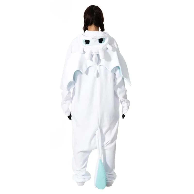 White animal Kigurumi adults onesies women men pajamas Halloween costumes cosplay jumpsuit Christmas gift