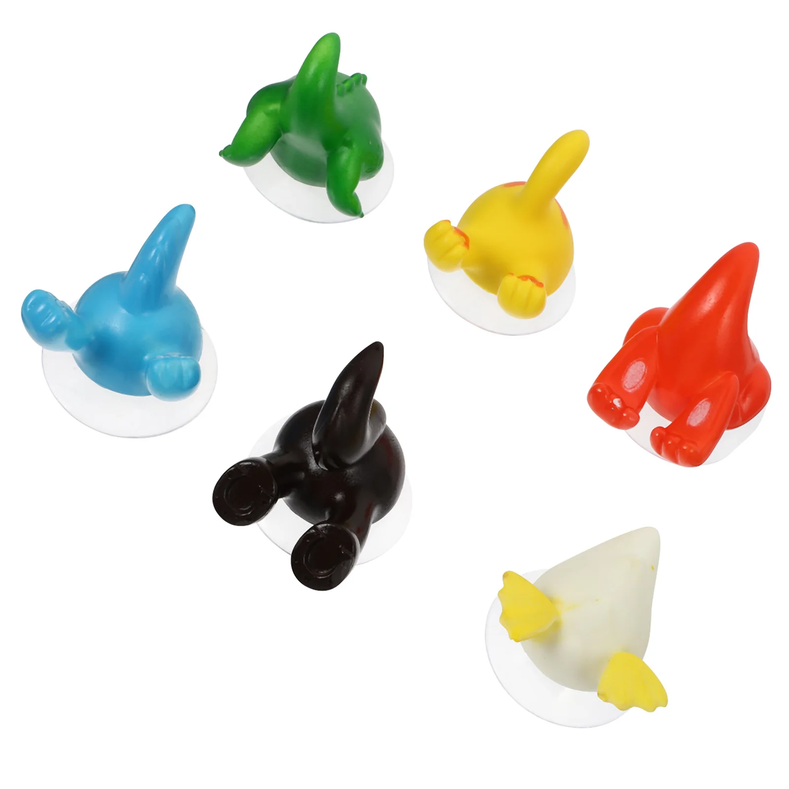 

6pcs Animal Tail Traceless Suction Cup Hooks For Home Kitchen Bathroom Door Wall Hangers Plastic Sticky Hooks Household Storage