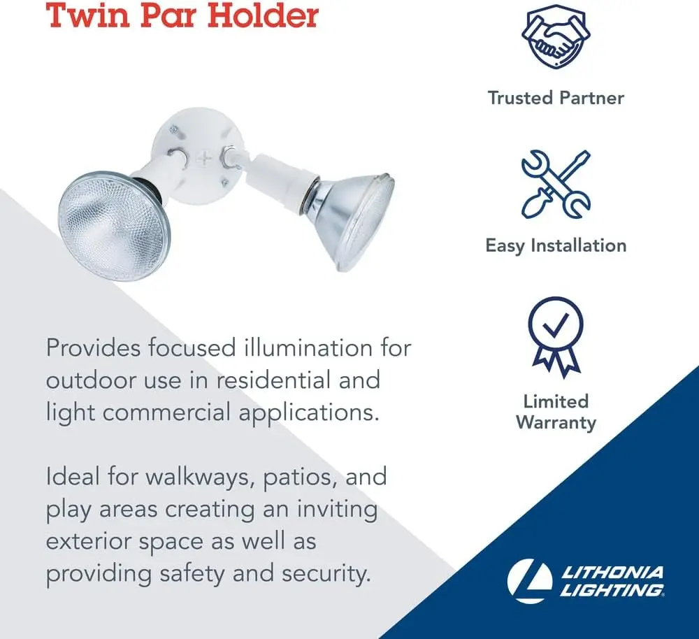 Ajustável Twin Par Outdoor Holder Luz de Inundação, Quintal Iluminação, Proteção e Segurança, 300PR, 120 WH, CP6, M4