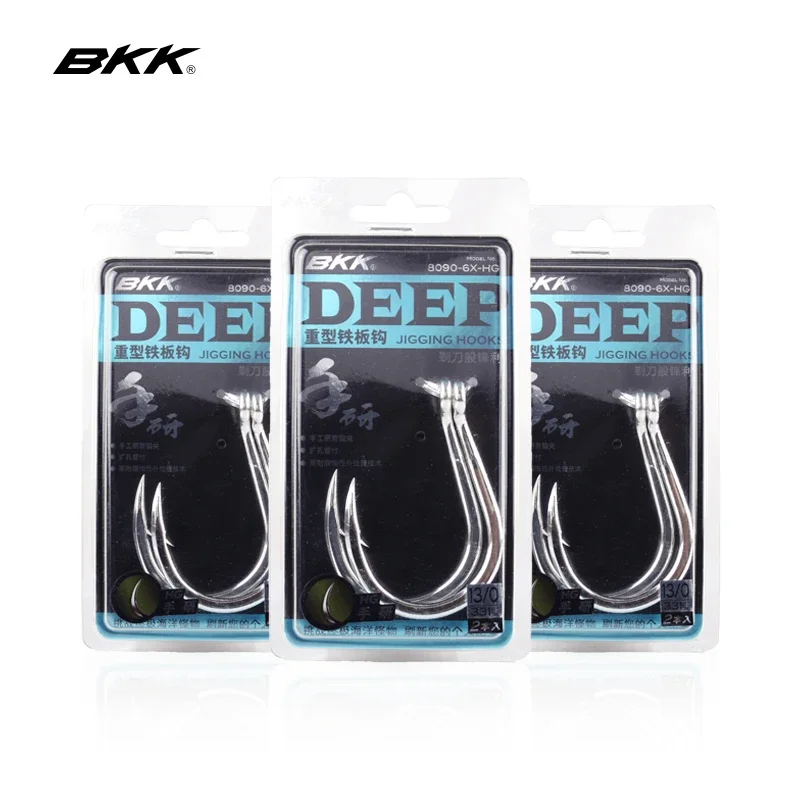 BKK 8090-6X-HG Fishing Hook Saltwater  8 9 10  Barbed Iron Hook Sea Fishing Monsters Boat Sea Fishing Tackle