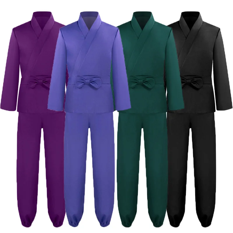 Anime Nintama Rantarou Cosplay Costume Ninjutsu Academy Performance Costumes Ninja Boy Rantaro Karate Cosplay Costumes