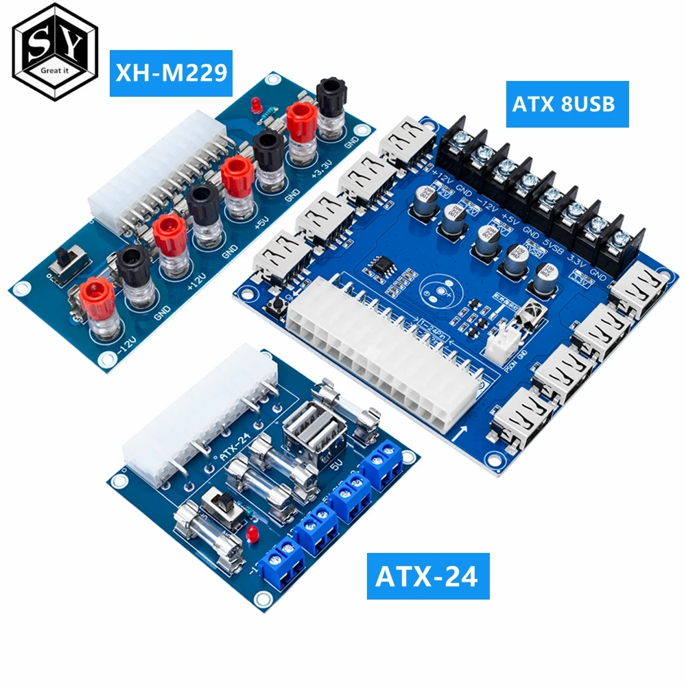 HU-M28W ATX-24 Настольная компьютерная плата блока питания, переносная плата блока питания, выходной терминальный модуль