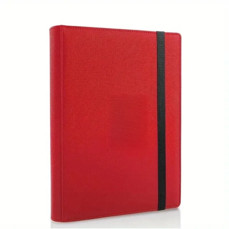 Carpeta de 9 bolsillos para tarjetas, soporte para tarjetas comerciales, carpeta con cremallera de cubierta de PU Premium para tarjetas, pliegue de tarjetas de carga lateral duradero, 1 Uds.