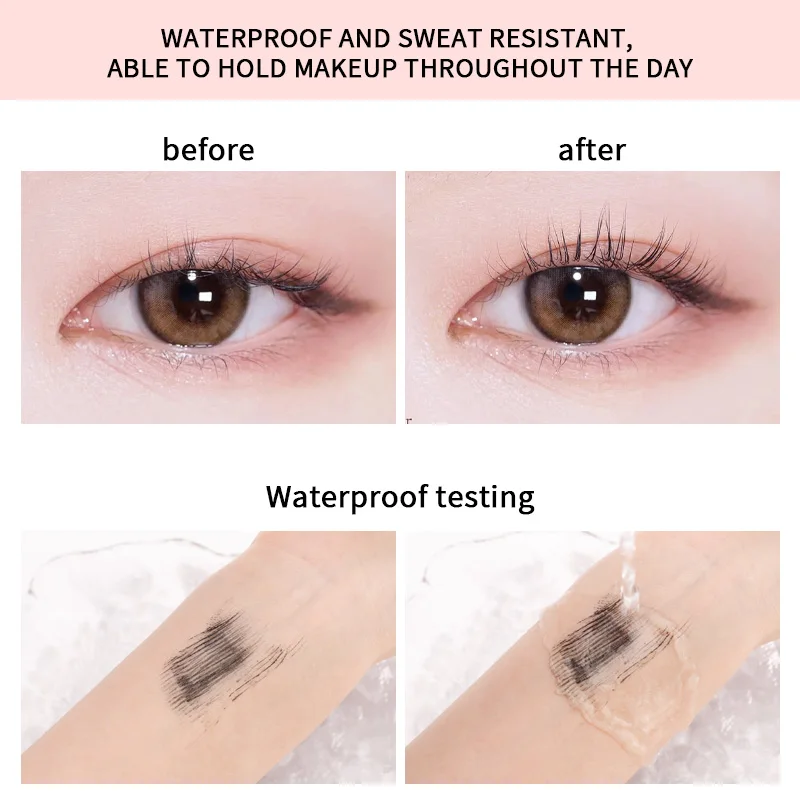 Mascara Ultra-fine Long-acting Waterproof Non-fading Non-halo Dyeing Non-caking Long Curl Eyelashes Eye Cosmetics For Women