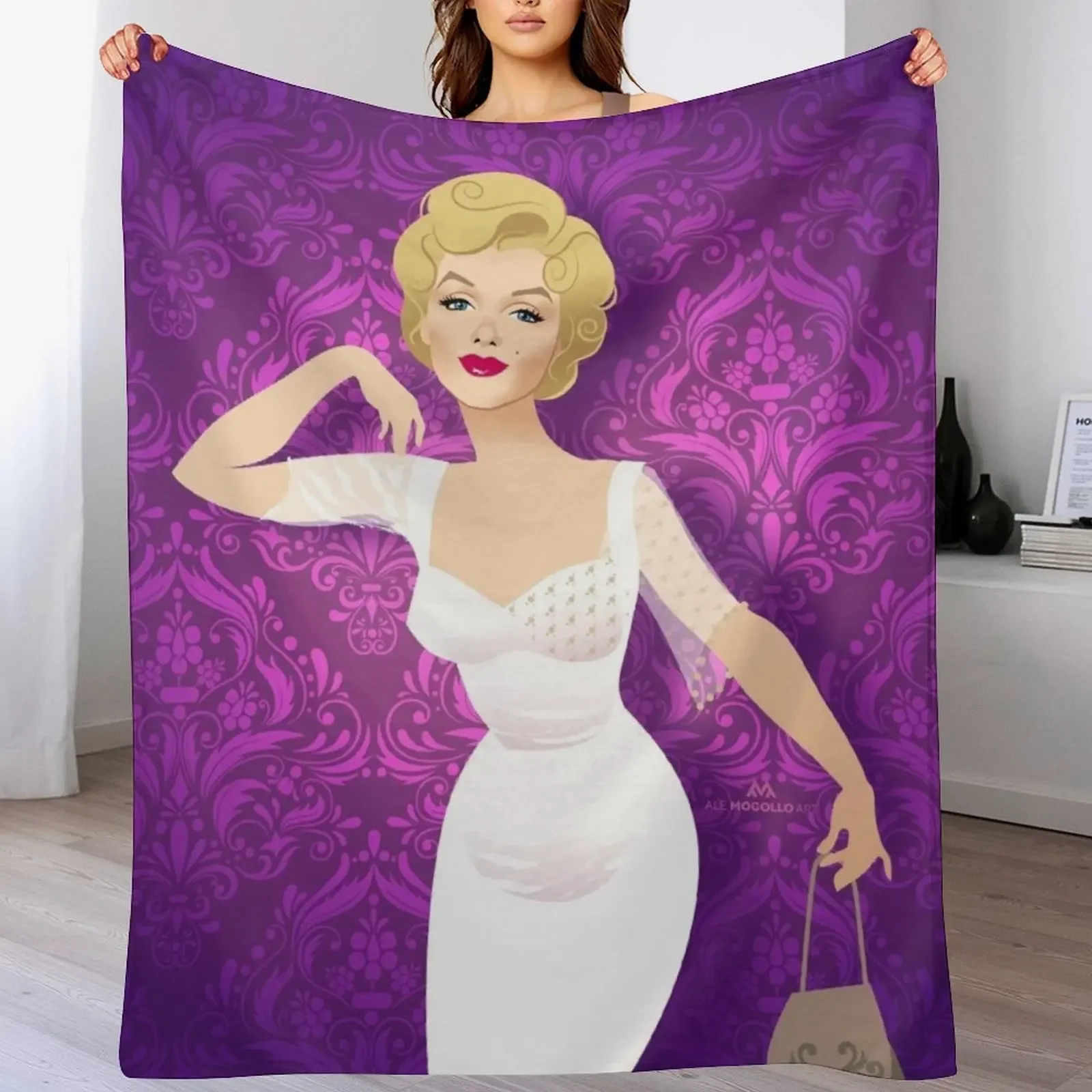 

Elsie Marina Throw Blanket Thermal Custom Fashion Sofas Blankets