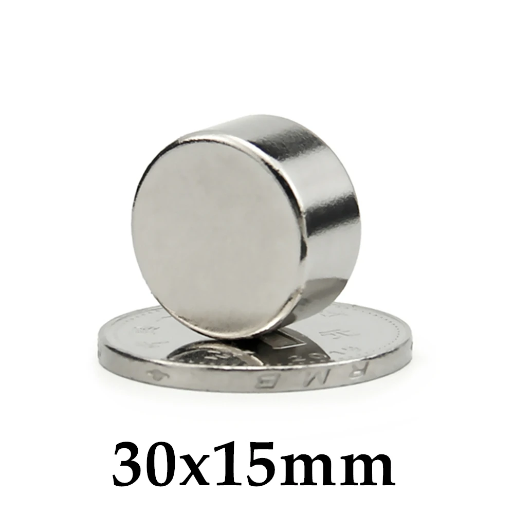 

1-10pcs 30x15mm Magnet Small Round Magnet Strong magnets Rare Earth Neodymium Magnet 30*15mm