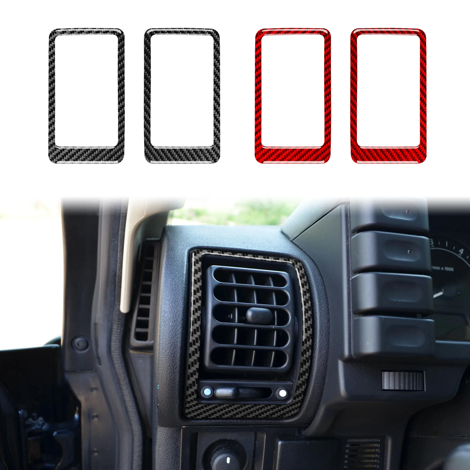 For Land Rover Discovery 1994-2004 Carbon Fiber Defroster Air Vent Grille Cover Interior Accessories (2pcs)