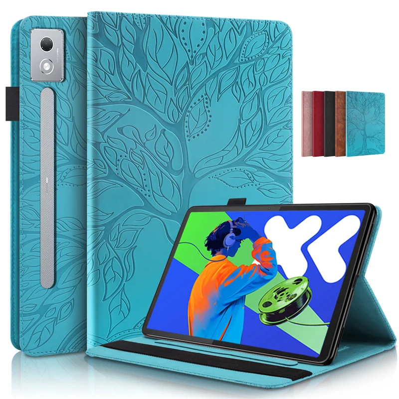 

For Lenovo Xiaoxin Pad XiaoxinPad 12.7 Pro 2025 Case 3D Tree Embossed Flip Stand TPU Back Cover Lenovo Xiaoxin Pad Pro 2025 Case