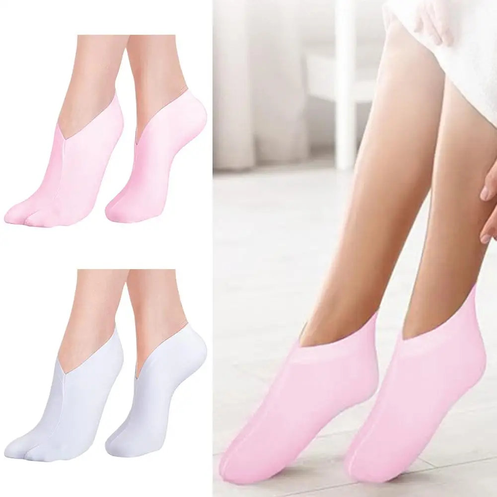 

1Pair Silicone Moisturizing Spa Gel Heel Socks Foot Skin Cracked Pain Dead Care Protector Tools Relief Remove Pedicure Sock L1P1