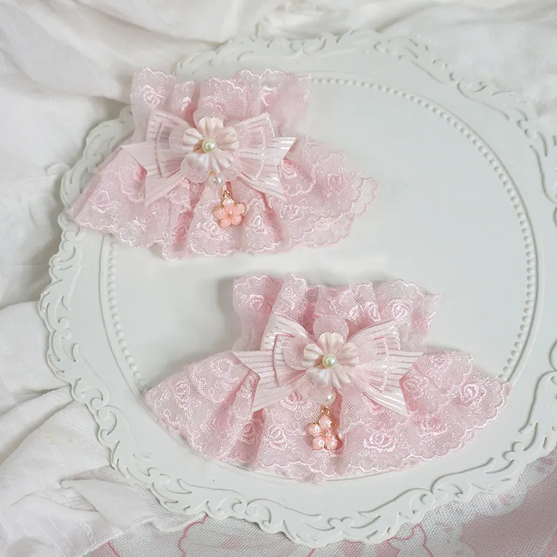 manchettes-en-dentelle-rose-lolita-originales-avec-nœud-pour-la-confession-sous-l'arbre-de-cerisier-style-lolita