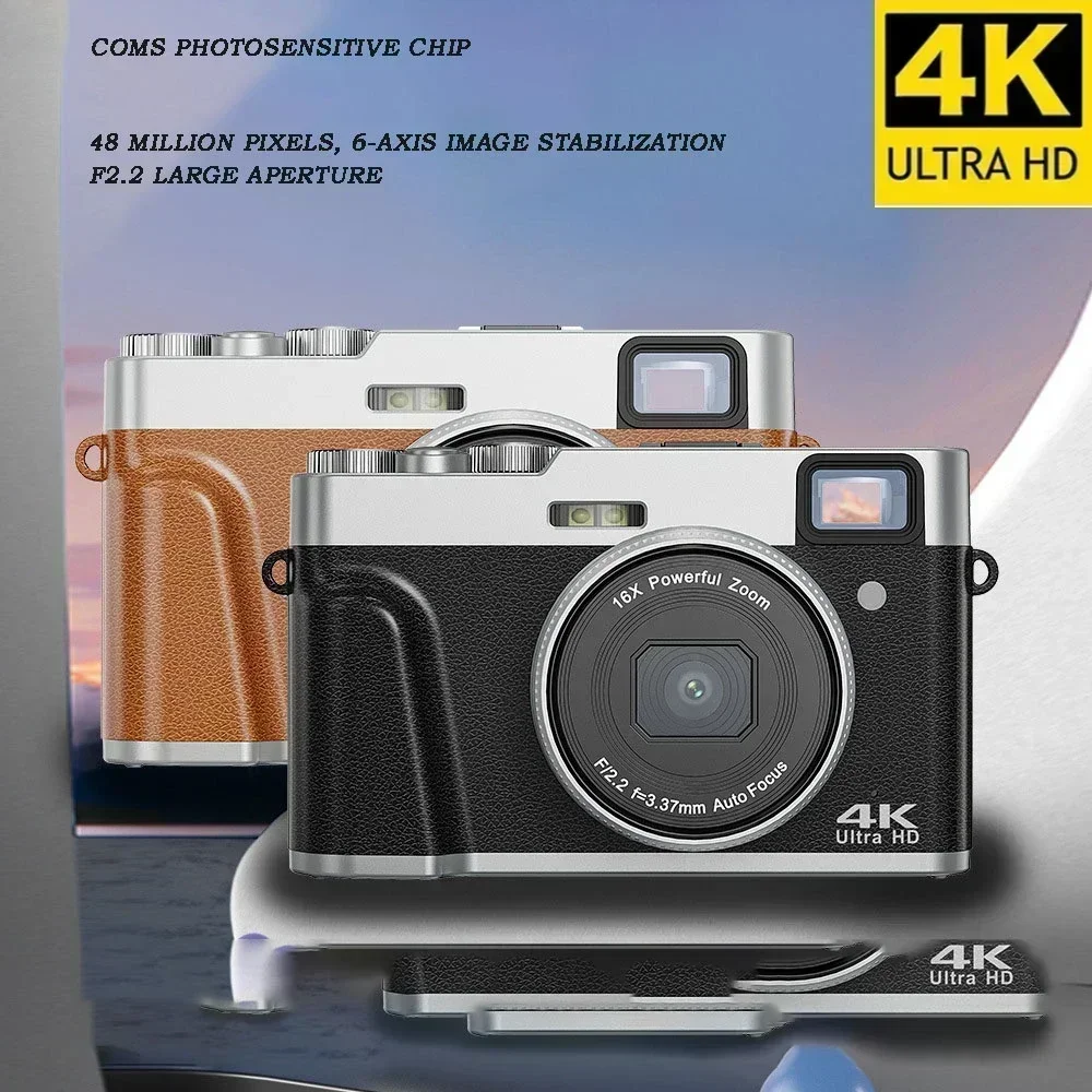Image of Fotocamera digitale HD da 48 milioni di pixel Mirino per riprese retrò Fotocamere reflex elettroniche anti-shake Micro-single Cam per studenti NOVITÀ cod004