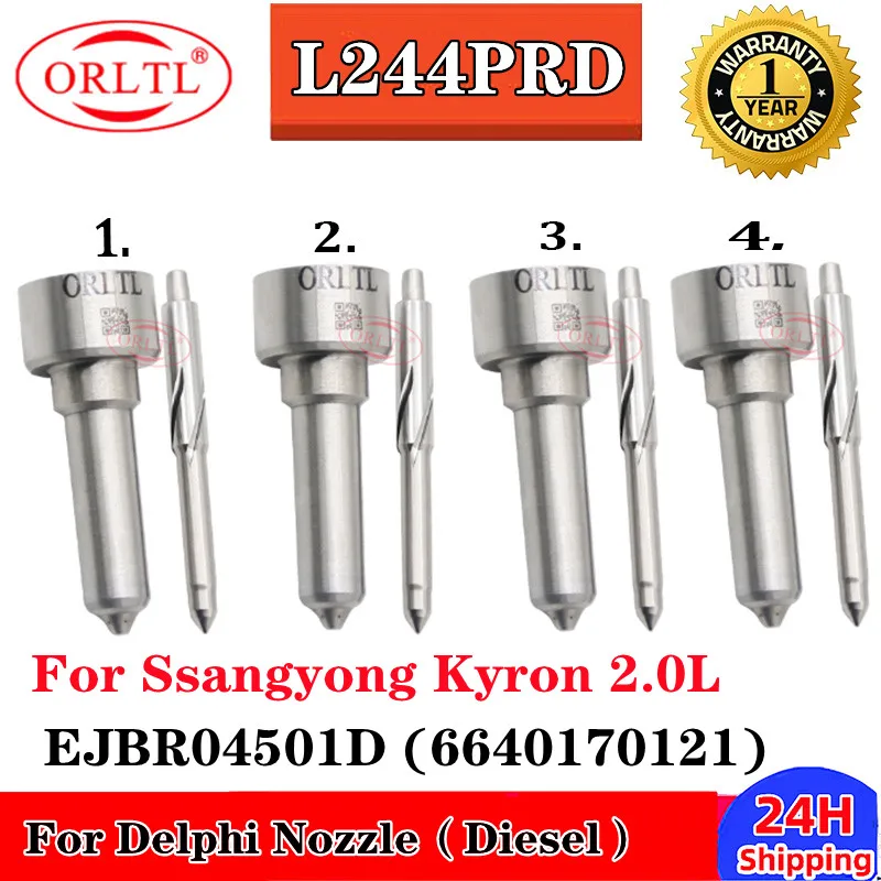 

4шт A 6640170121 L244PBD Форсунка впрыска дизельного топлива L244PRD для Ssangyong Kyron 2.0L Форсунка в сборе EJBR04501D ( 6640170121 )