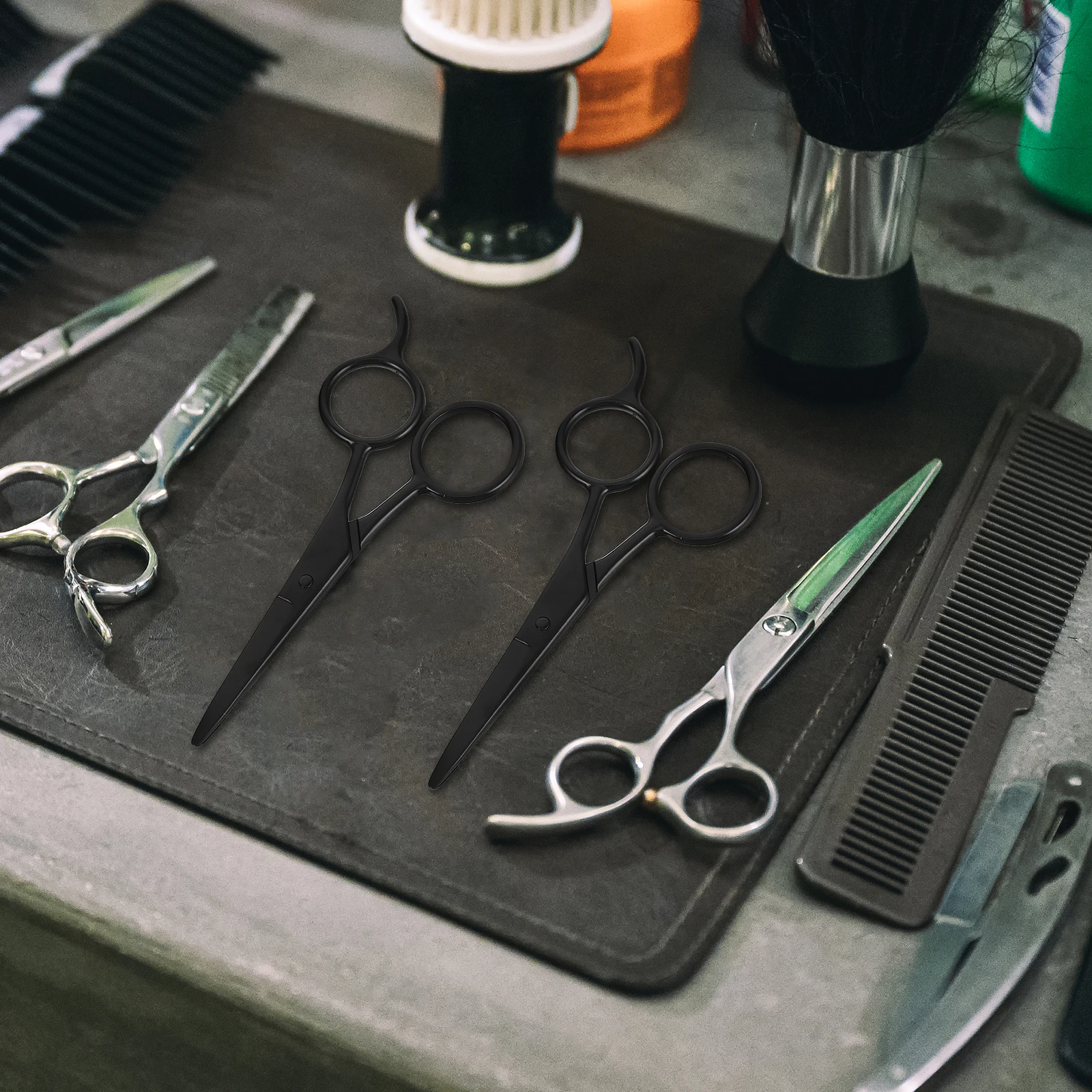 

2 шт., ножницы из нержавеющей стали, черная борода, триммер для бровей, мужские носовые волосы, уход за носом, эргономичная ручка, маленькая