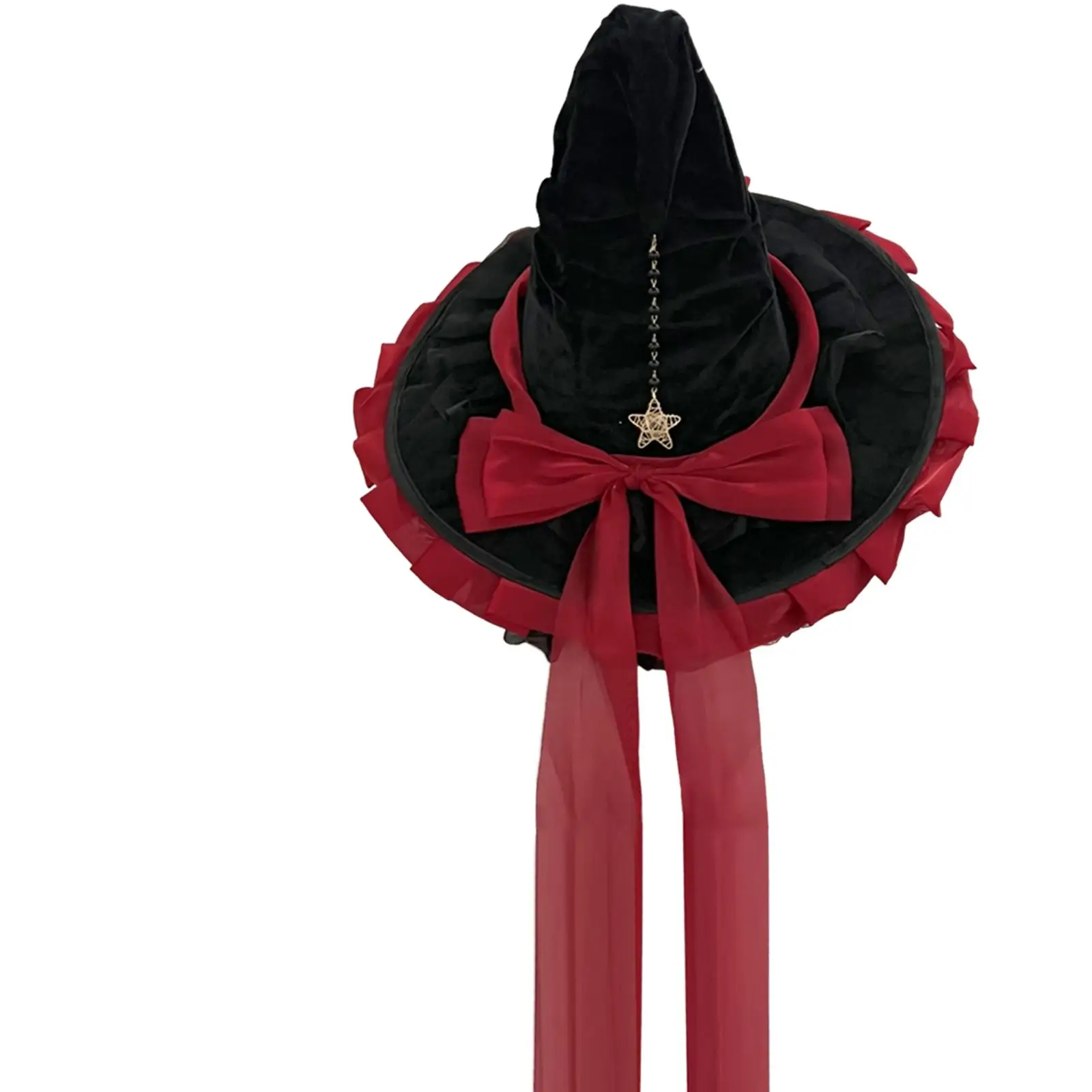 Kapelusz czarownicy na Halloween dla kobiet, wygodne akcesoria do przebrania czarownicy.
