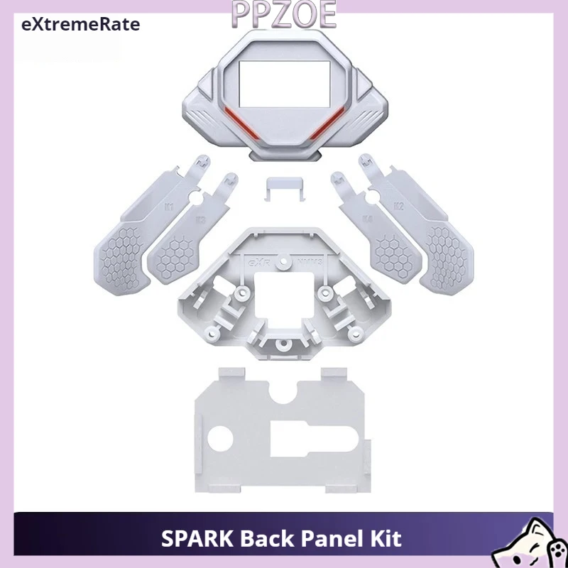 eXtremeRate SPARK 4 Back Paddles & Back Shell,K1-K4 Rear Buttons Mod Parts for PS5 DS5 Controller,For eXtremeRate SPARK Remap Ki