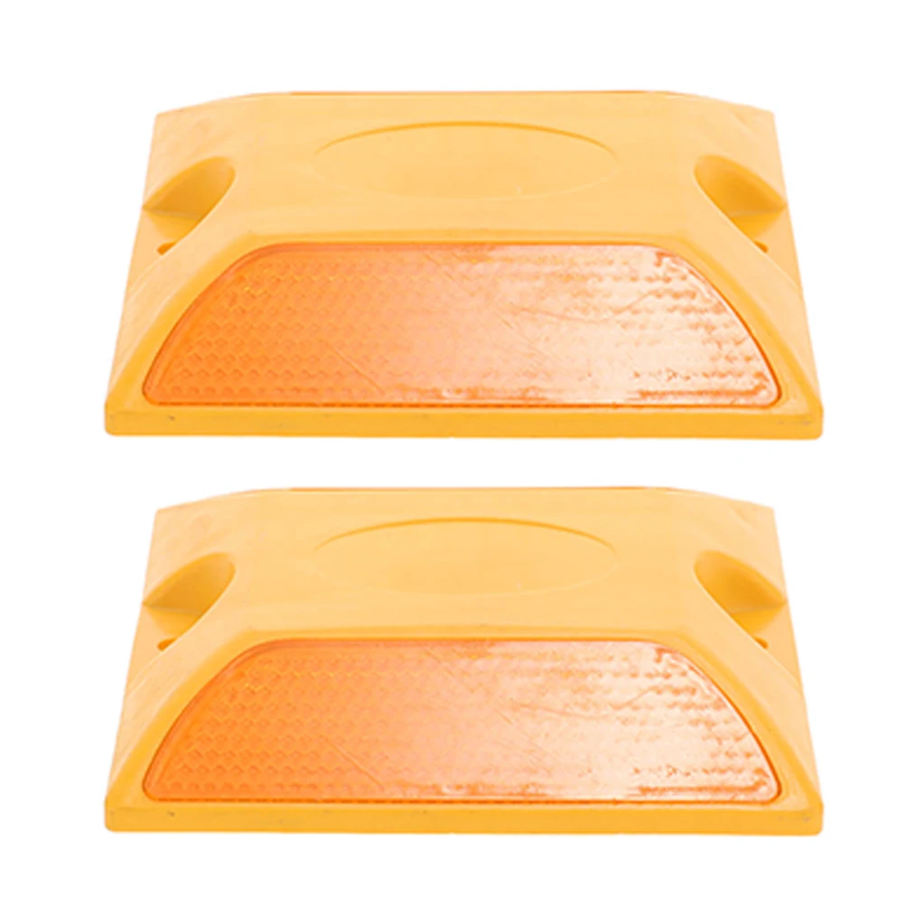 2pcs Road Studs Traffic Domes High Visibility Pavement Markers For Night Safety Driveway Highway Parking Lot Use