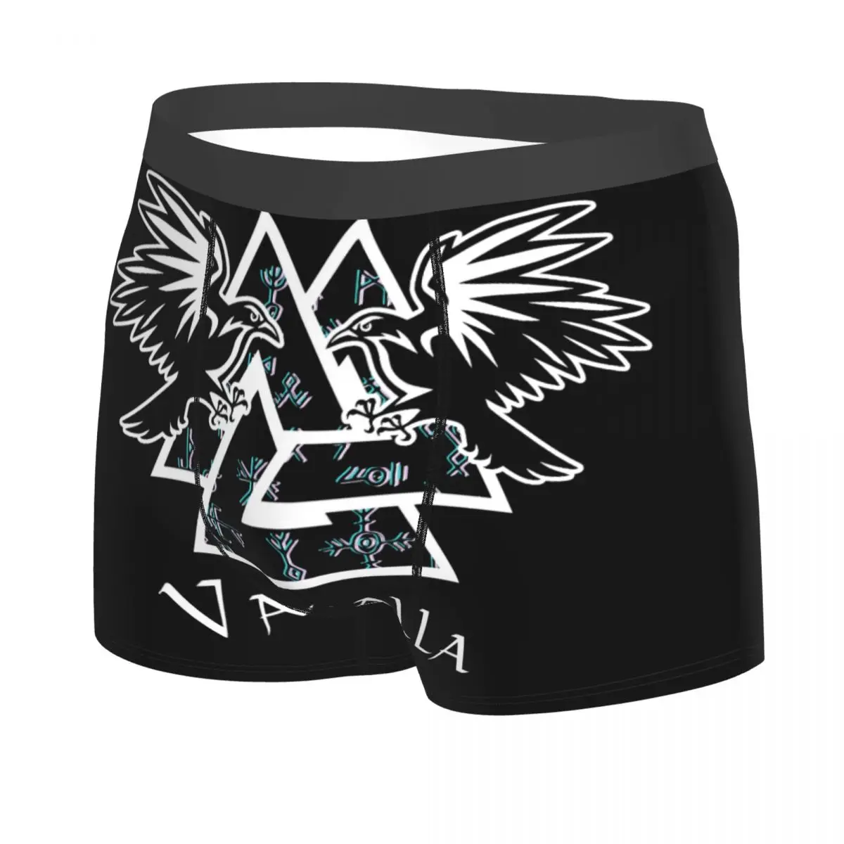 Male Novelty Viking Odins Ravens Underwear Boxer Briefs Soft Shorts Panties Underpants