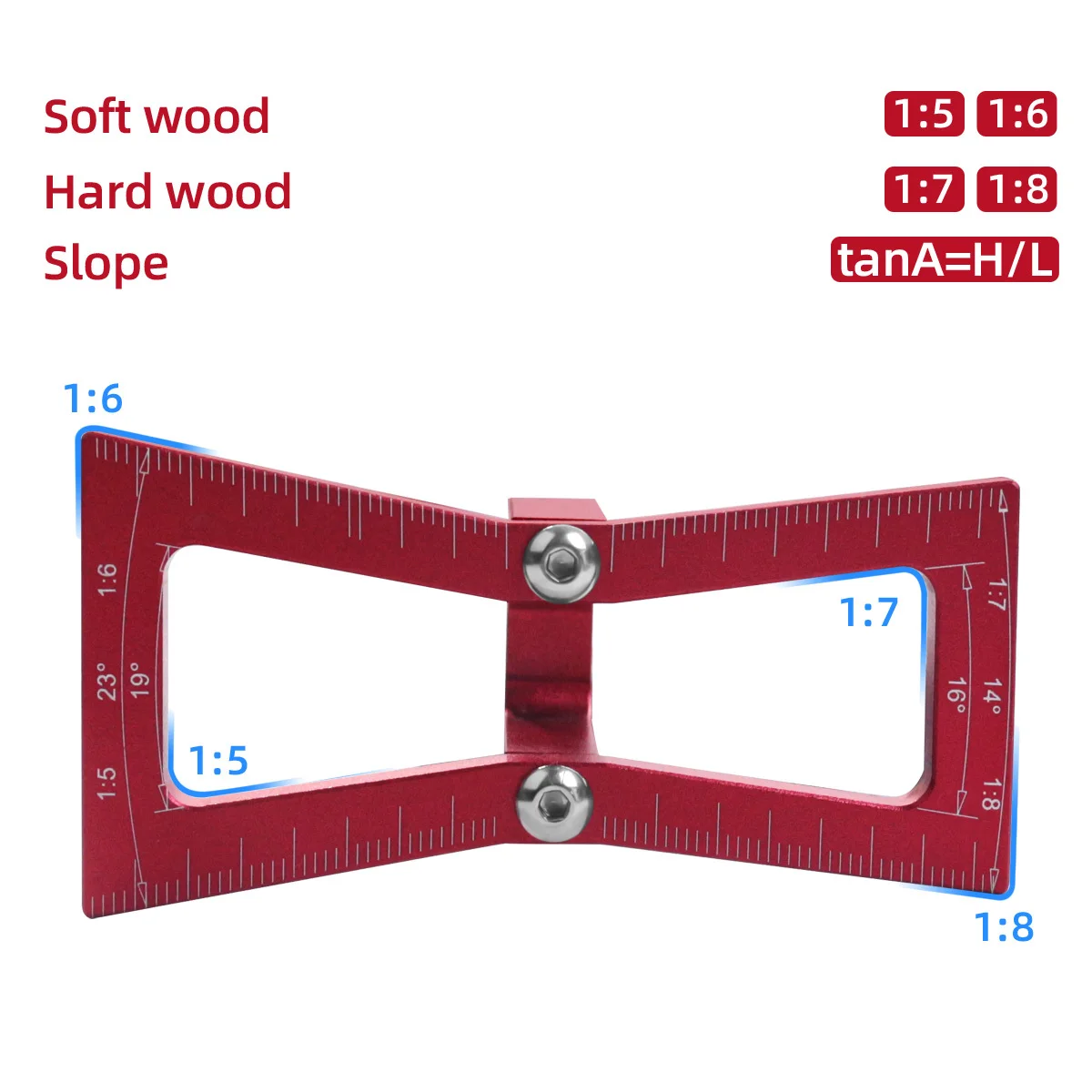 Woodworking DIY Wooden Joints, Dovetail Marker Guide Dovetail Making Jig Aluminum Alloy Featuring 1:5 1:6 1:7 1:8 Slopes