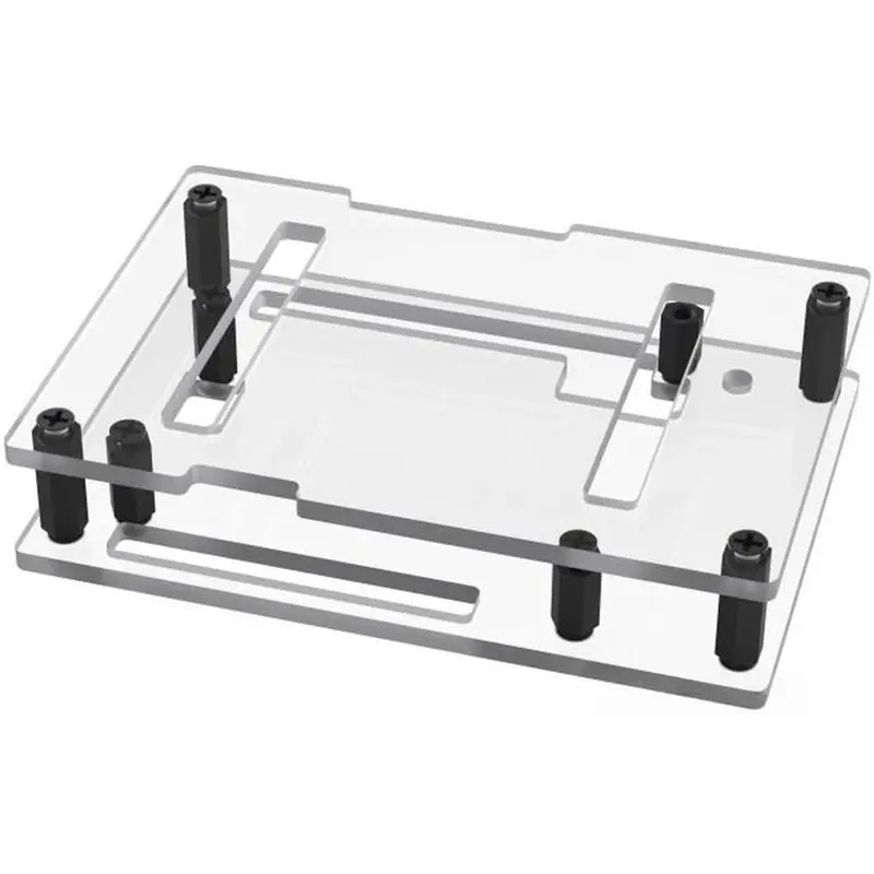X12A-Transparent Case For Arduino UNO Q, Supports Installation For The UNO Media Carrier Board, With Opening Design