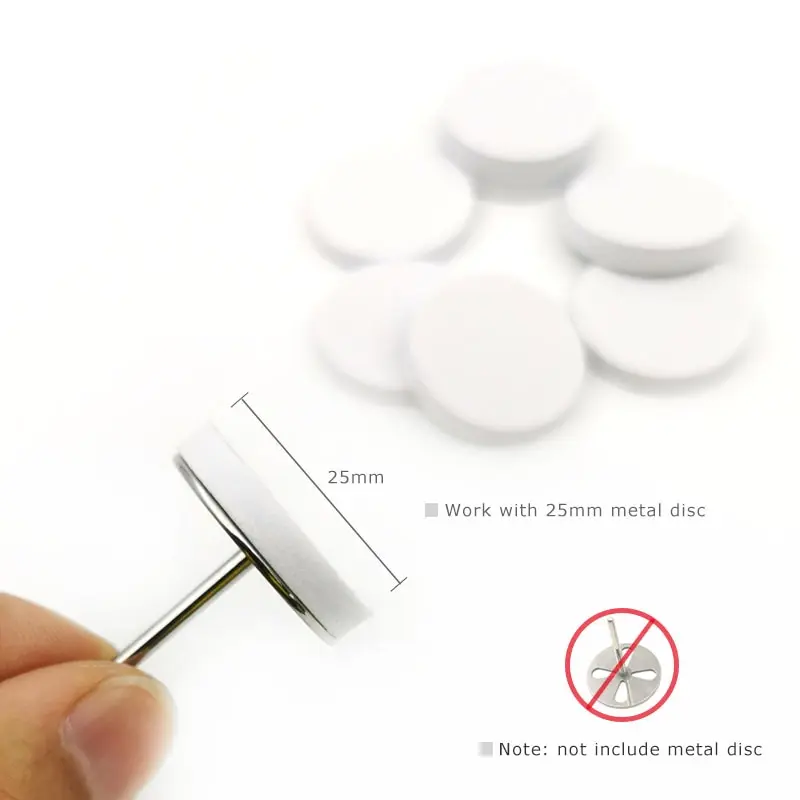 HYTOOS 25mm Polierscheibe Polieren Schleifpapier Keine Metallscheibe Elektrische Nagelbohrer Maschine Bohrer Zubehör – Detail 1