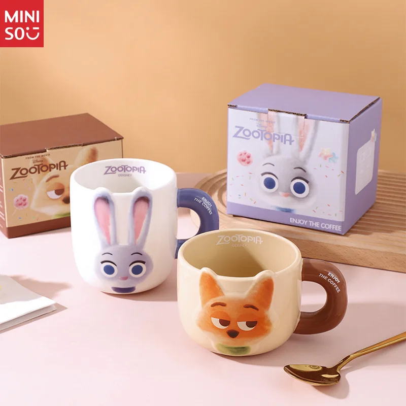 

Disney Judy Hopps & Stitch Ceramic Mug - Zootopia Cartoon Drinking Cup, Perfect Gift Idea for Fans