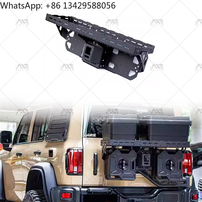 

Premium Magnesium Aluminum Alloy Spare Tire Rack and Fuel Can Holder for Tank 300 Accessories