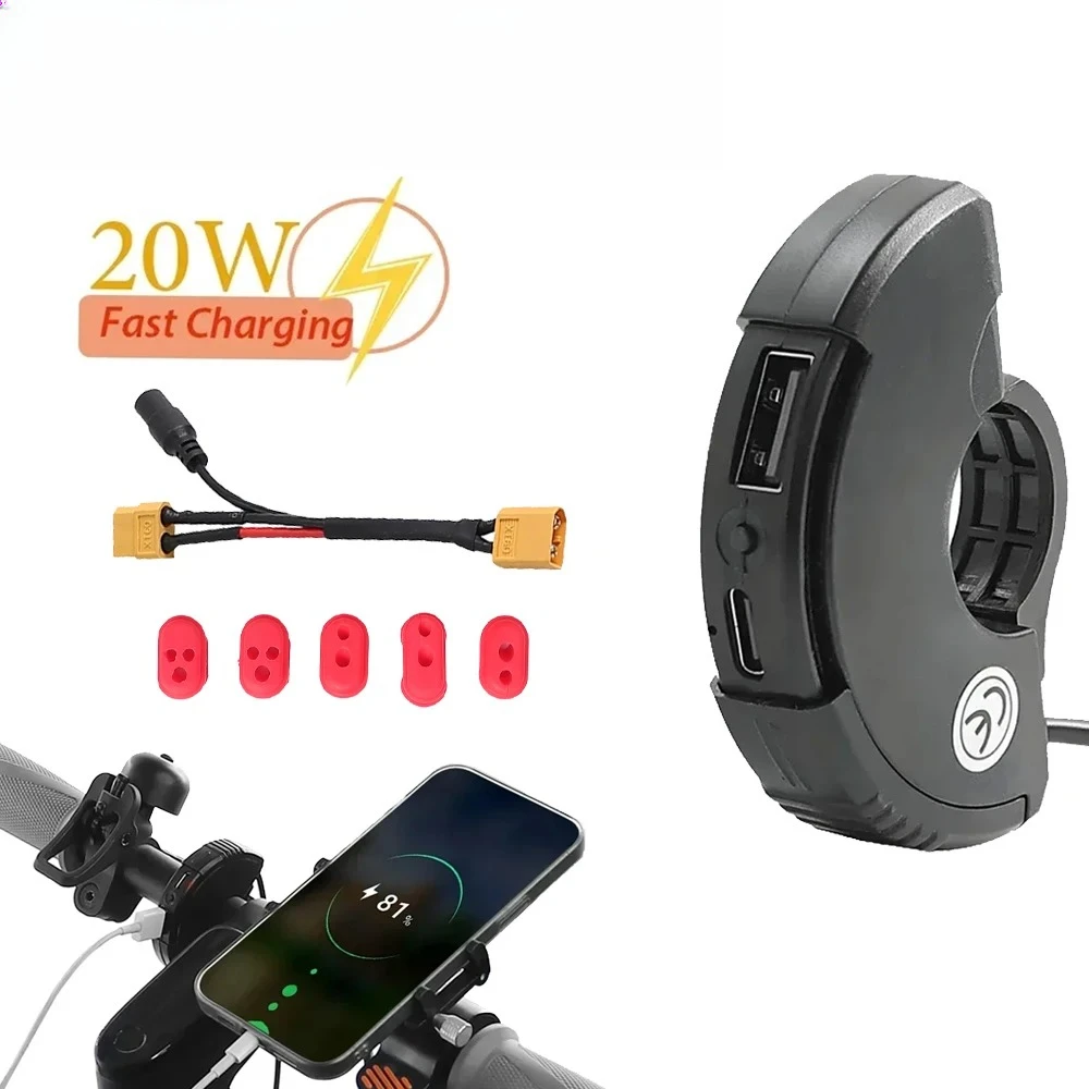 Scooter USB-Schnellladegerät-Adapter für Xiaomi, Ninebot, Kugoo Lenker-Ladegerät mit XT30 XT60 XT60U-F Anschlussbuchse