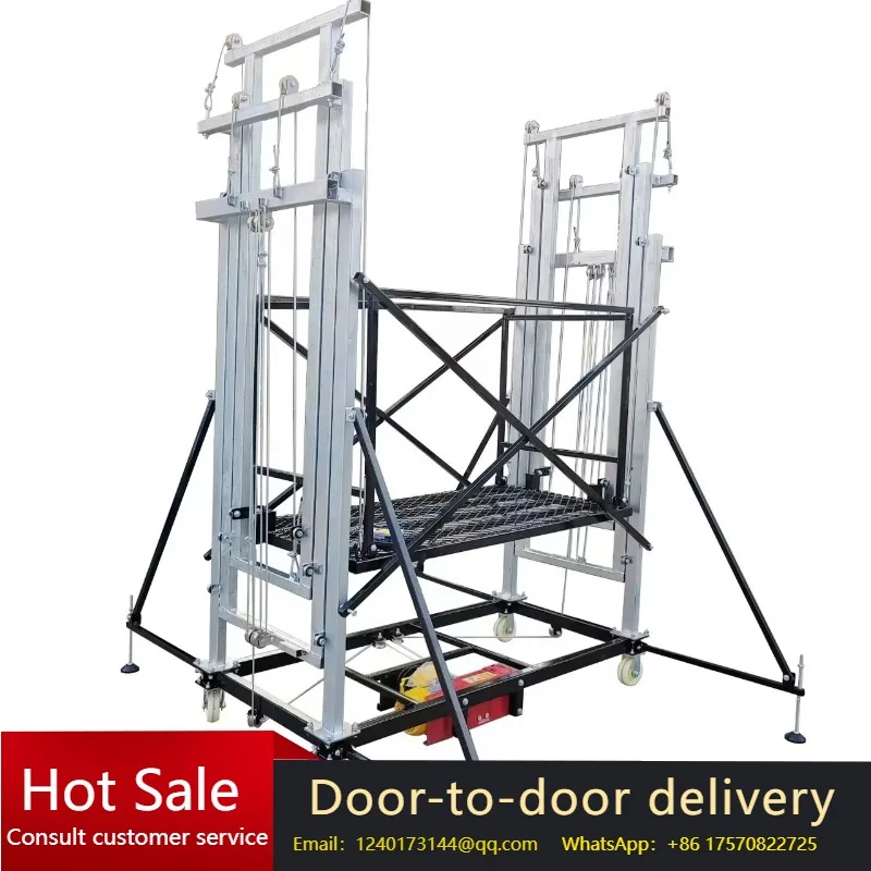 

2026 Sell 500kg 2-10m Foldable Electric Scaffold, Portable, Safe, Customizable Mobile Electric Lifting Scaffolding Lift Platform