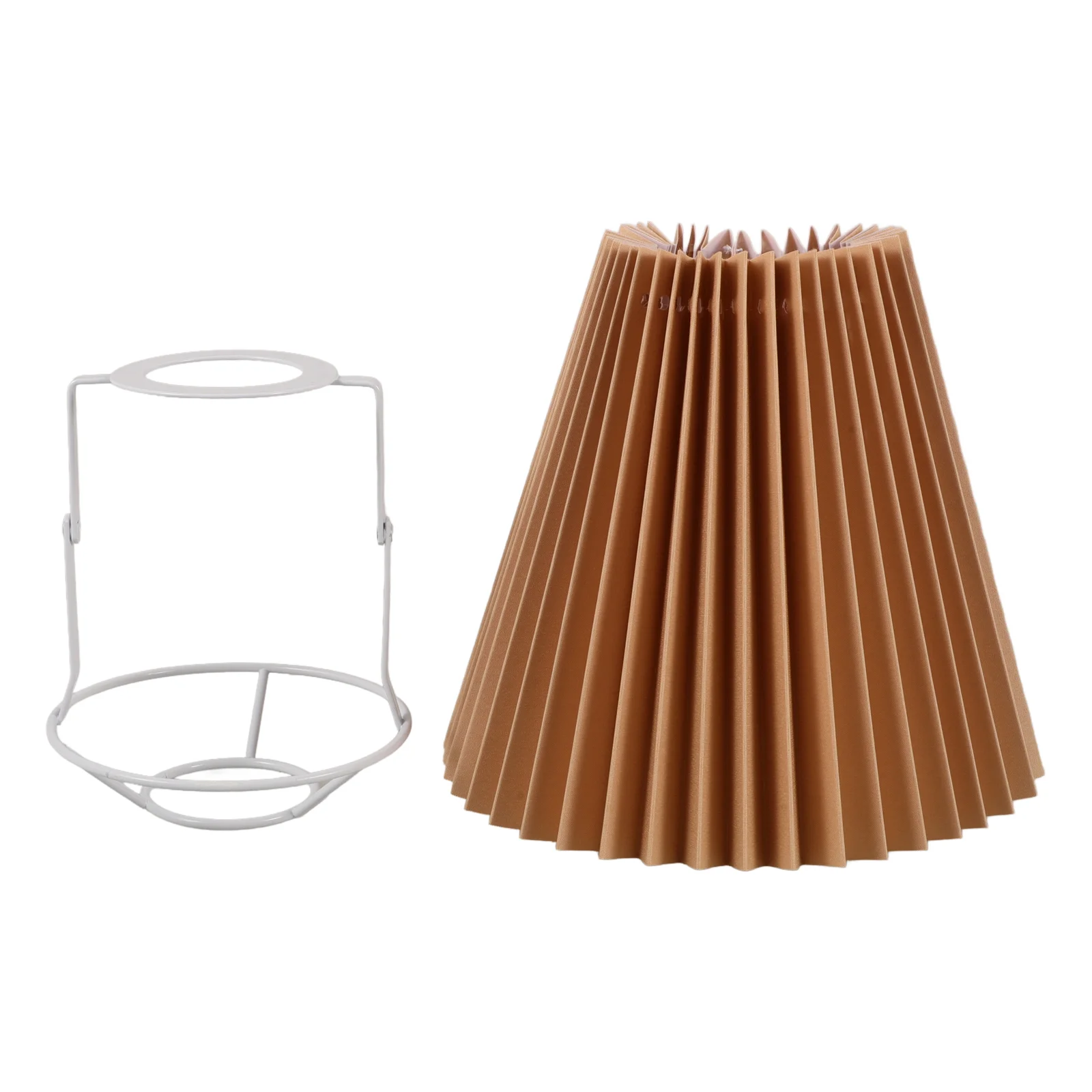 Pleated Lampshade Chandelier Ceiling Fan for Desk Floor Indoor Table Iron Replacement Small