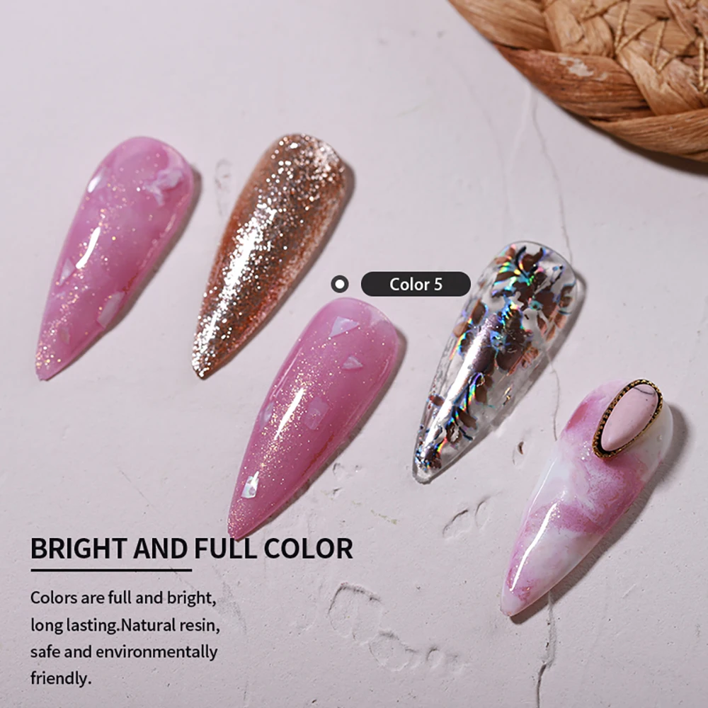 Vendeeni 9 colori/set Glitter Gel smalto per unghie UV LED Soak Off smalto Gel rosa lucido lacca per Nail Art Design 15ml