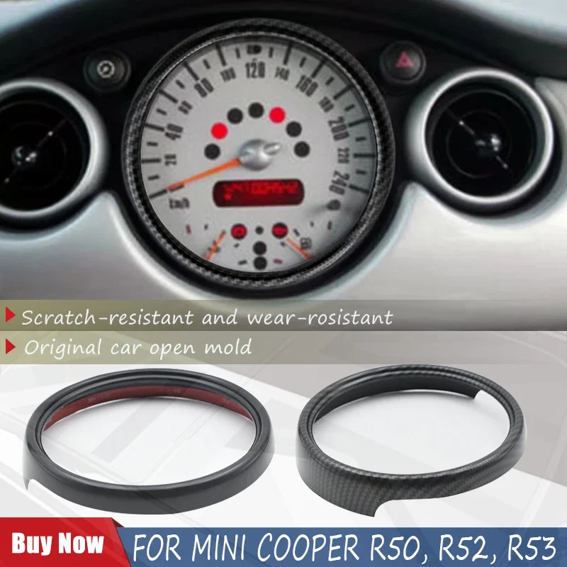 

For Mini Cooper R50 R52 R53 2001 2002 2003 2004 2005 2006 Speedometer Trim Ring Cover Decoration StickerStyling Car Accessories
